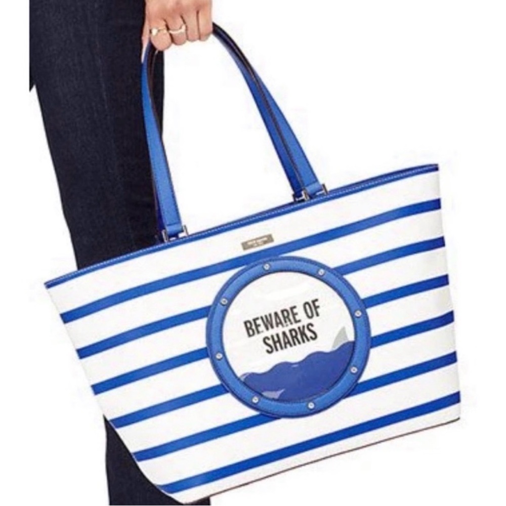 Kate Spade Jules “Beware of Sharks” Tote - Picture 8 of 9
